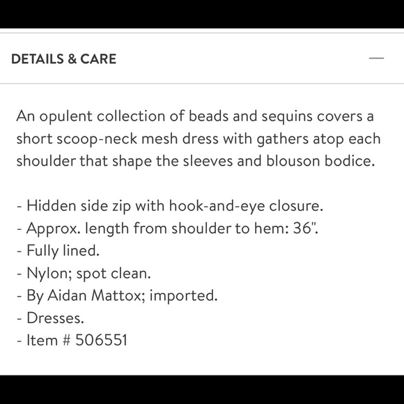 AIDAN MATTOX SPARKLY SEQUIN-BLOUSON DRESS 4 NWT - Picture 3 of 13